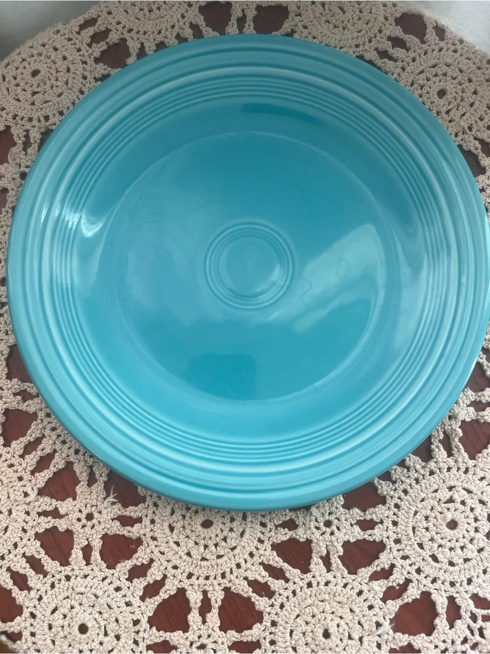 Vintage Fiesta Turquoise Blue 10” Dinner Plate Homer Laughlin Fiesta ware USA
